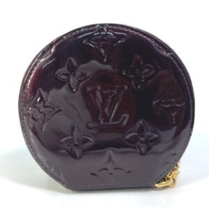 LOUIS VUITTON Coin case M91386 Monogram Vernis purple Monogram Vernis portomone ecruil Women Used | AlmaBagz