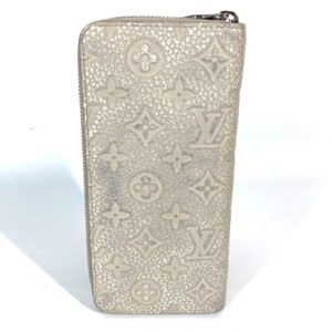 LOUIS VUITTON Long Wallet Purse M81573 Taurillon Clemence Leather beige Taurillon Clemence Climbing Zippy Wallet Vertical mens Used | AlmaBagz