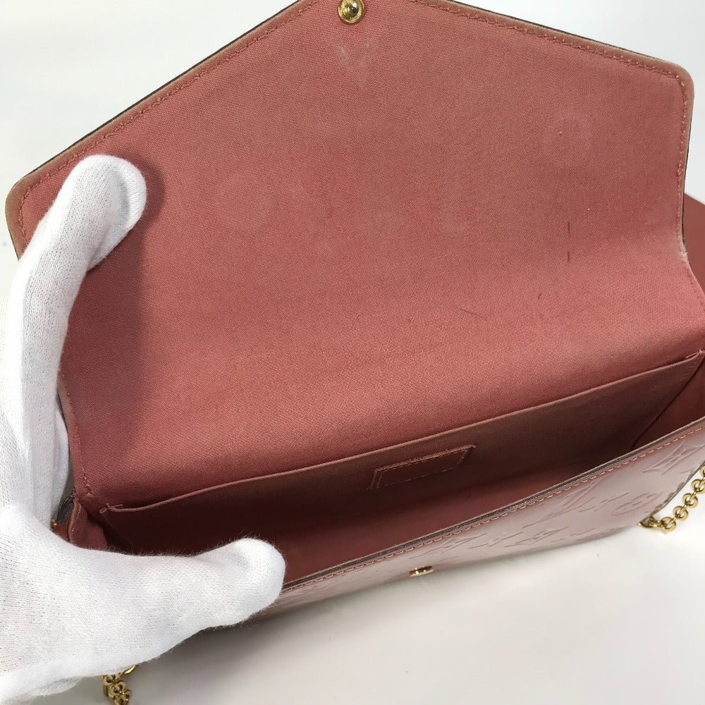LOUIS VUITTON Shoulder Bag M62767 Patent leather pink Monogram Vernis Pochette Felice Women Used | AlmaBagz - Image 12