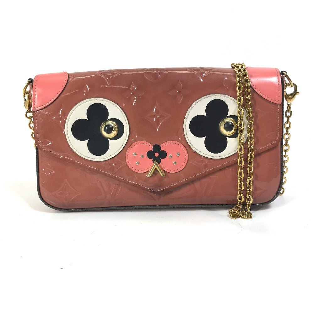 LOUIS VUITTON Shoulder Bag M62767 Patent leather pink Monogram Vernis Pochette Felice Women Used | AlmaBagz - Image 16