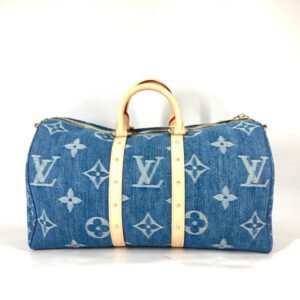 LOUIS VUITTON Boston Duffel bag M24315 Monogram denim blue New LV Remix Keepall ・bandouliere 45 | AlmaBagz