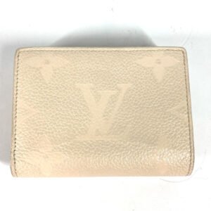 LOUIS VUITTON Folded wallet M80754 Monogram Ann Platt Leather beige Monogram Ann Platt Portefeuille Clare Women Used | AlmaBagz