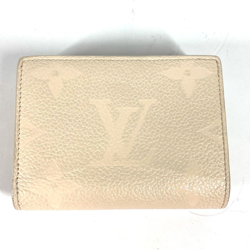 LOUIS VUITTON Folded wallet M80754 Monogram Ann Platt Leather beige Monogram Ann Platt Portefeuille Clare Women Used | AlmaBagz