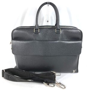 LOUIS VUITTON Business bag M30440 Taiga Leather black Taiga Alex | AlmaBagz