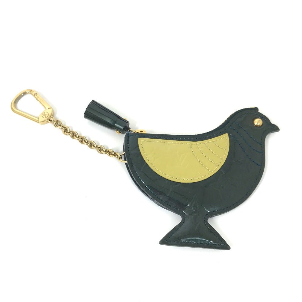 LOUIS VUITTON Coin case M91405 Monogram Vernis green Monogram Vernis Pochette Oiseau Women Used | AlmaBagz