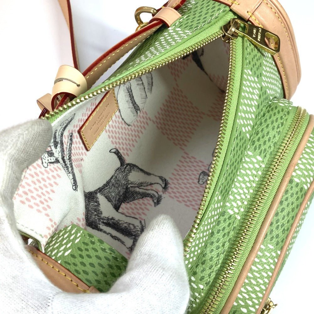 LOUIS VUITTON Shoulder Bag N40635 , Damier Golf Canvas green Damier Golf Mini Golf Bag | AlmaBagz - Image 11