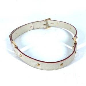 LOUIS VUITTON belt M6870W Suhari leather white Suhari Santur Suhalirah 80 | AlmaBagz
