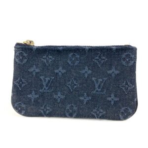 LOUIS VUITTON Coin case M92436 Monogram Mini-LinCanvas blue Monogram mini run Pochette cree | AlmaBagz