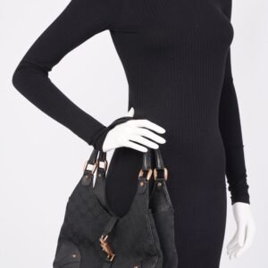 Gucci Jackie Black GG Supreme Canvas | AlmaBagz