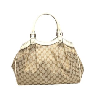 GUCCI Handbag 211944 GG canvas Brown Handbag GG pattern Sukey Women Used | AlmaBagz