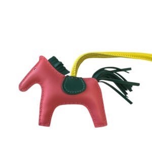 HERMES key ring lambskin pink Anyo Miro Rodeo MM | AlmaBagz
