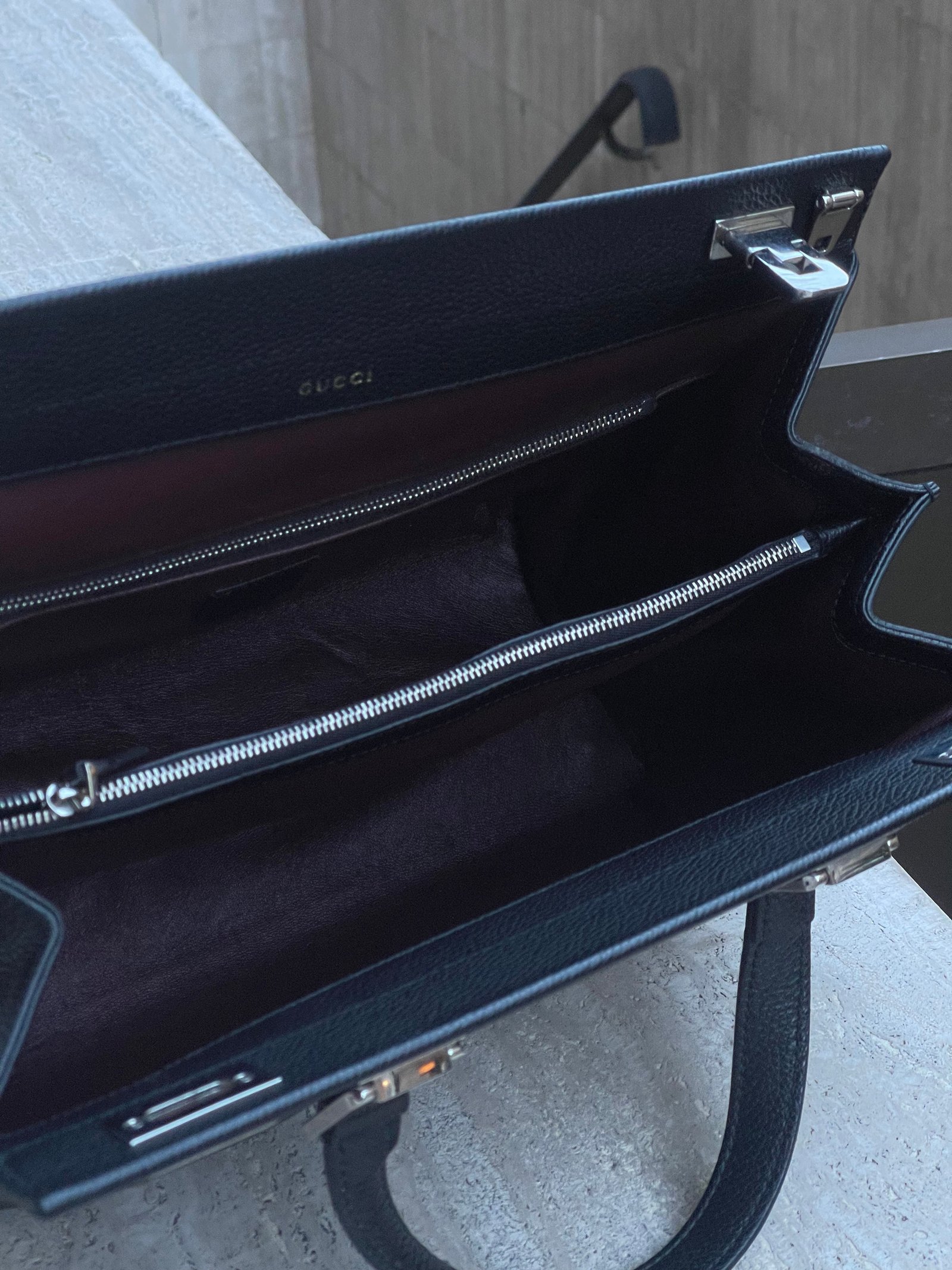 Gucci - Sac Zumi en cuir noir MM | AlmaBagz - Image 5