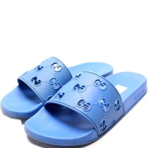 Gucci Logo Rubber Slides Size 37 | AlmaBagz