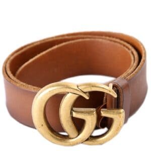 Gucci Wide Leather Belt Size 85/34 409416 | AlmaBagz