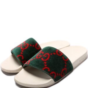 Gucci Velvet Rubber Slides Size 42 | AlmaBagz