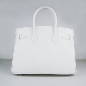 Hermes Birkin 30cm Togo Leather Handbags White Silver | AlmaBagz