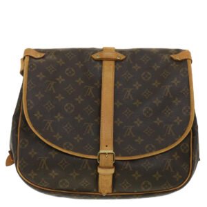 Louis Vuitton Brown Canvas Saumur shoulder bag | AlmaBagz