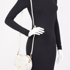 Gucci Interlocking G Mini Heart Cream Matelasse Leather | AlmaBagz