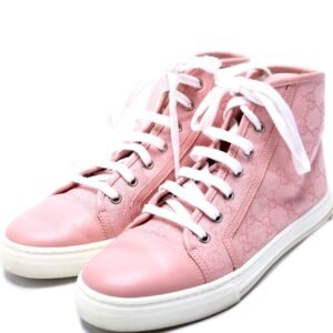 Gucci Canvas High Top Sneakers Size 38 | AlmaBagz