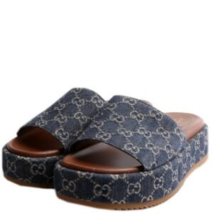 Gucci GG Canvas Platform Slides Size | AlmaBagz