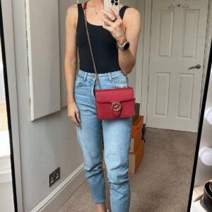 Gucci Interlocking GG Red Small Shoulder Bag | AlmaBagz