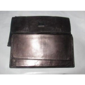 GUCCI Vintage Brown Snakeskin XL Checkbook | AlmaBagz