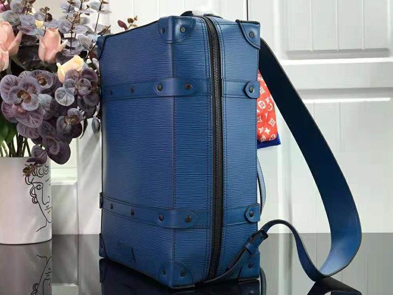Louis Vuitton Soft Trunk Backpack PM Epi Leather Blue | AlmaBagz - Image 2