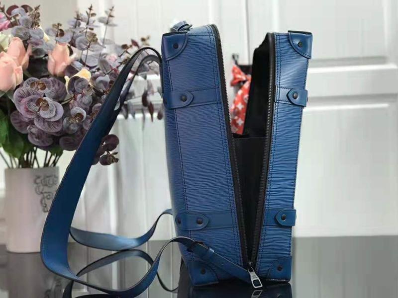 Louis Vuitton Soft Trunk Backpack PM Epi Leather Blue | AlmaBagz