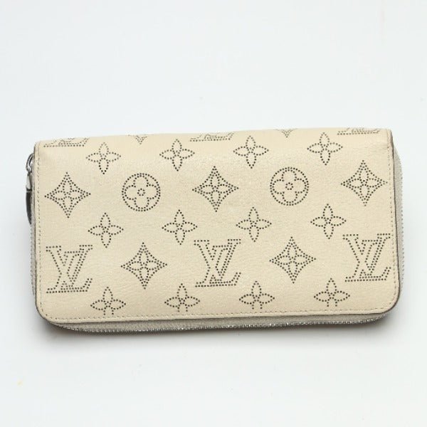 LOUIS VUITTON Long Wallet Purse ‚l61868 Monogram Mahina Magnolia Zip Around Monogram Mahina Zippy wallet Women Used | AlmaBagz