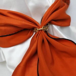 HERMES Scarf ring metallic gold 21.5 Chene Dunkle Scarf Scarf ring Women Used | AlmaBagz