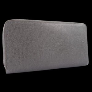 Louis Vuitton Gray Leather Zippy organizer wallet accessories | AlmaBagz