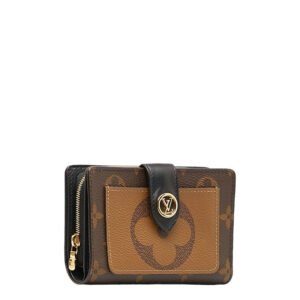 Louis Vuitton Monogram Giant Reverse Portfolio Juliet Double Folded Wallet M69432 Marlon Brown PVC Leather  Louis Vuitton | AlmaBagz
