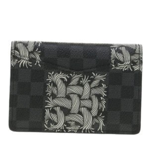 Louis Vuitton Black Canvas  wallet accessories | AlmaBagz