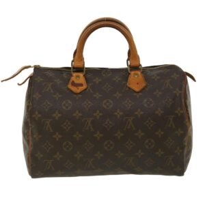 Louis Vuitton Brown Canvas Speedy 30 handbag bag | AlmaBagz