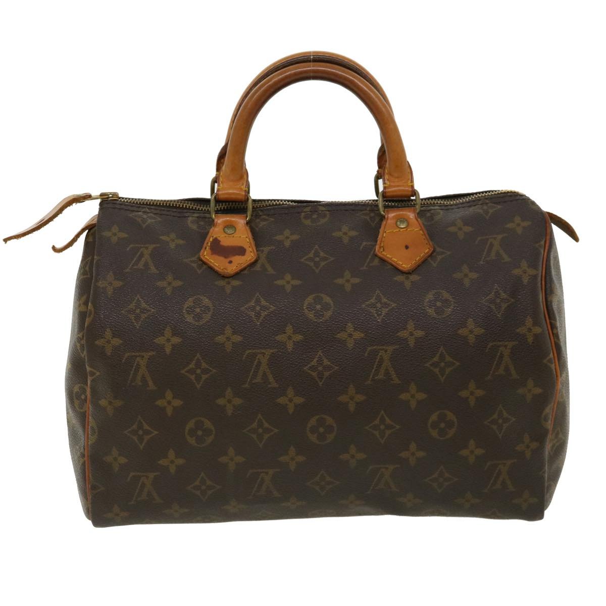 Louis Vuitton Brown Canvas Speedy 30 handbag bag | AlmaBagz