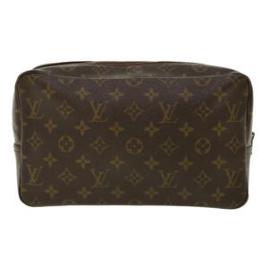 Louis Vuitton Brown Canvas Trousse de Toilette clutch bag | AlmaBagz