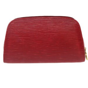 Louis Vuitton Red Leather Dauphine clutch bag | AlmaBagz