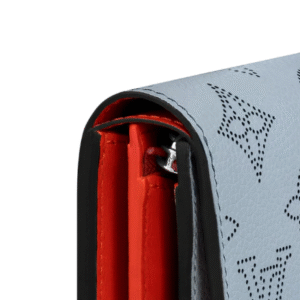 Louis Vuitton Iris Compact Wallet Mahina Bleu Horizon Pumpkin | AlmaBagz