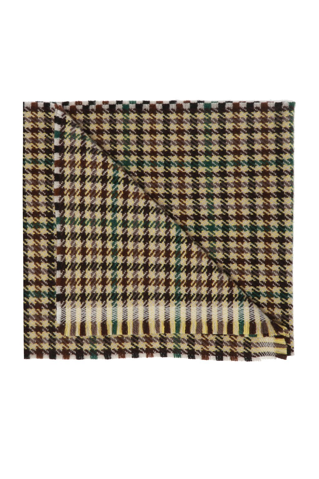 Gucci Houndstooth Kitten Robe Scarf in Brown | AlmaBagz