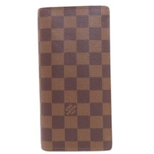 Louis Vuitton Damier Canvas Ebene Damier Canvas Long Wallet (Bi-Fold) | AlmaBagz