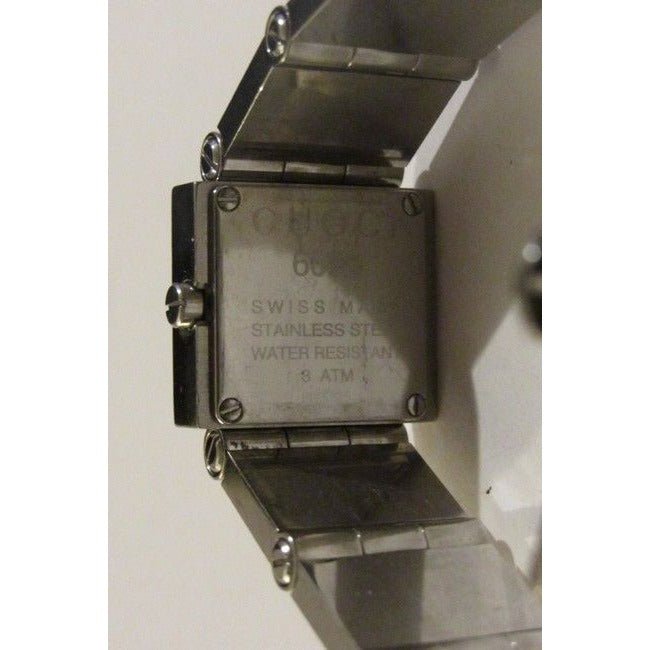 Gucci 600 L Series Stainless Steel Square Black Watch | AlmaBagz - Image 3