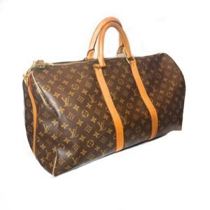 Louis Vuitton Monogram Canvas Keepall Bandouliere 50 Luggage Bag | AlmaBagz