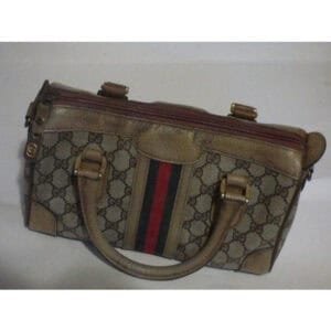 Gucci Boston Vintage Logo Brown Gg Canvas Satchel | AlmaBagz
