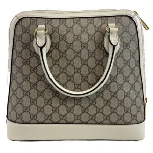 GUCCI GG Supreme 1955 Horsebit Medium Mystic White Top Handle Crossbody | AlmaBagz