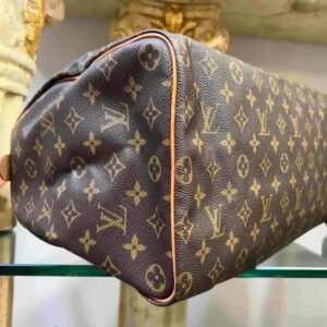 Louis Vuitton Monogram Speedy 40 Handbag, Brown, Coated Canvas | AlmaBagz