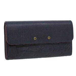 Louis Vuitton Navy Leather Pont Neuf wallet accessories | AlmaBagz