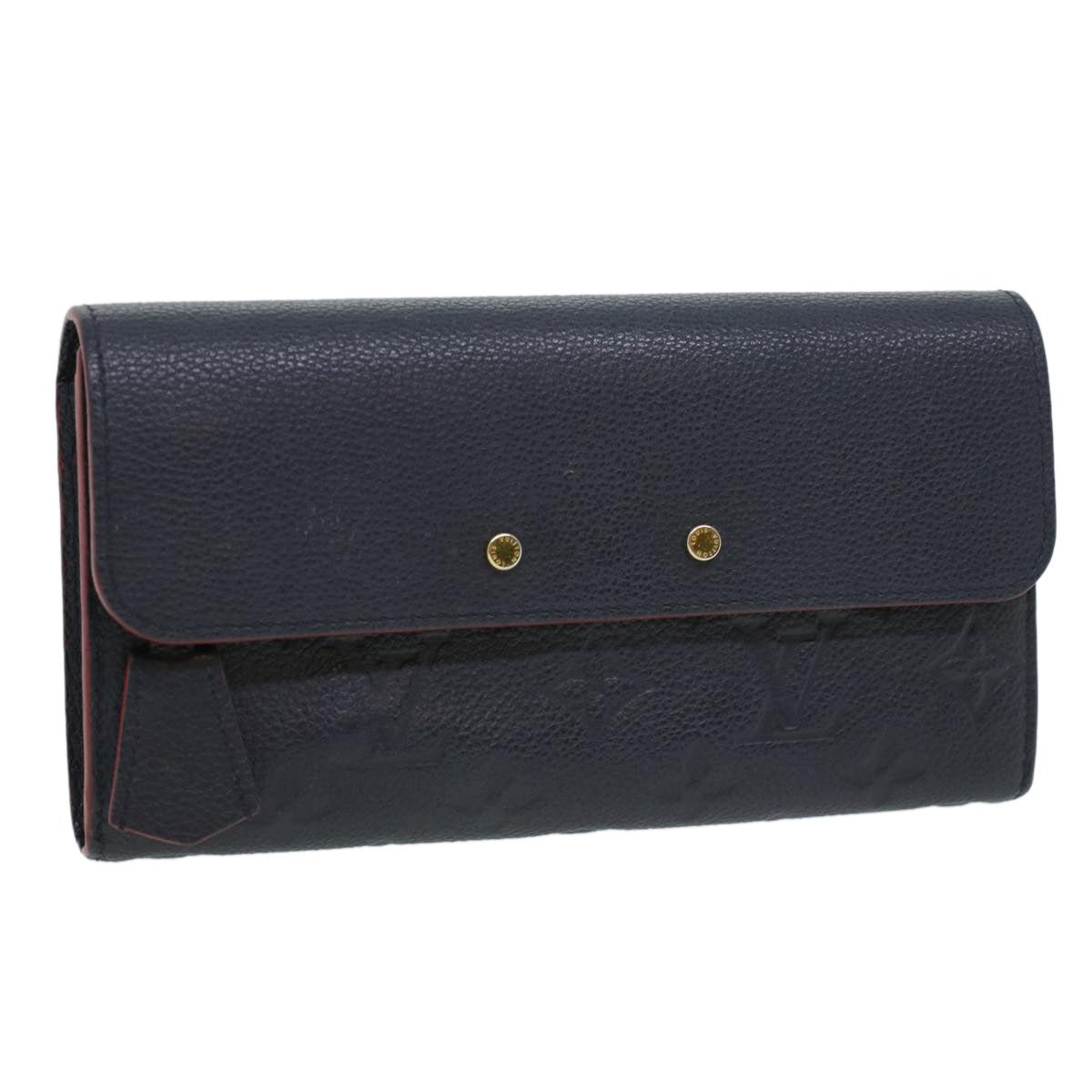 Louis Vuitton Navy Leather Pont Neuf wallet accessories | AlmaBagz