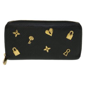 Louis Vuitton Black Leather Portefeuille zippy wallet accessories | AlmaBagz