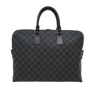 Louis Vuitton Black Canvas Porte documents Jour briefcase bag | AlmaBagz