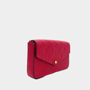 LOUIS VUITTON Monogram Empreinte Pochette Félicie -Red | AlmaBagz